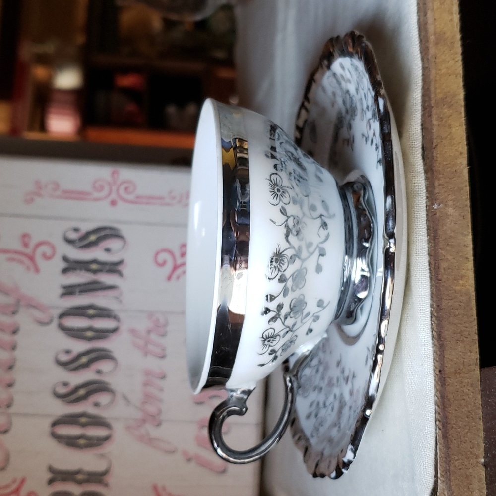 Bavarian teacup and saucer Theresia